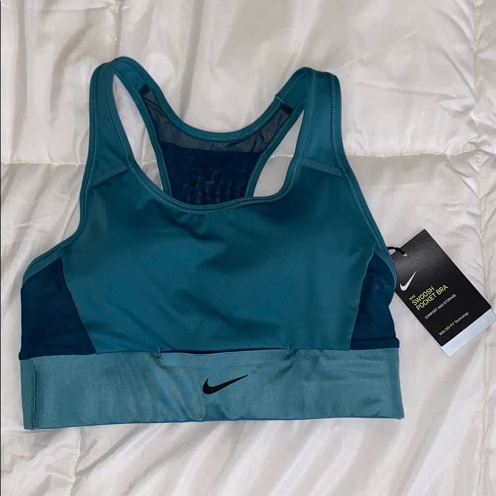 NEW NIKE BLUE TEAL SPORTS BRA